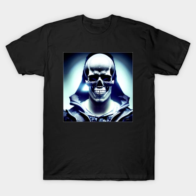 DARKSYNTH SKULL #004 (FRAMED) T-Shirt by RickTurner